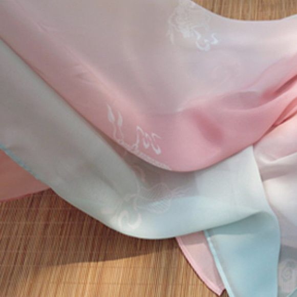 Azure Pink Gradient Ombre Shawl Wrap Scarf - Picture 3 of 6